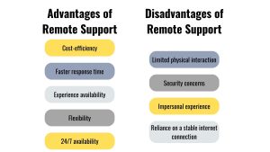 Remote Support, Advantages of Remote Support, Disadvantages of Remote Support, Flexibility