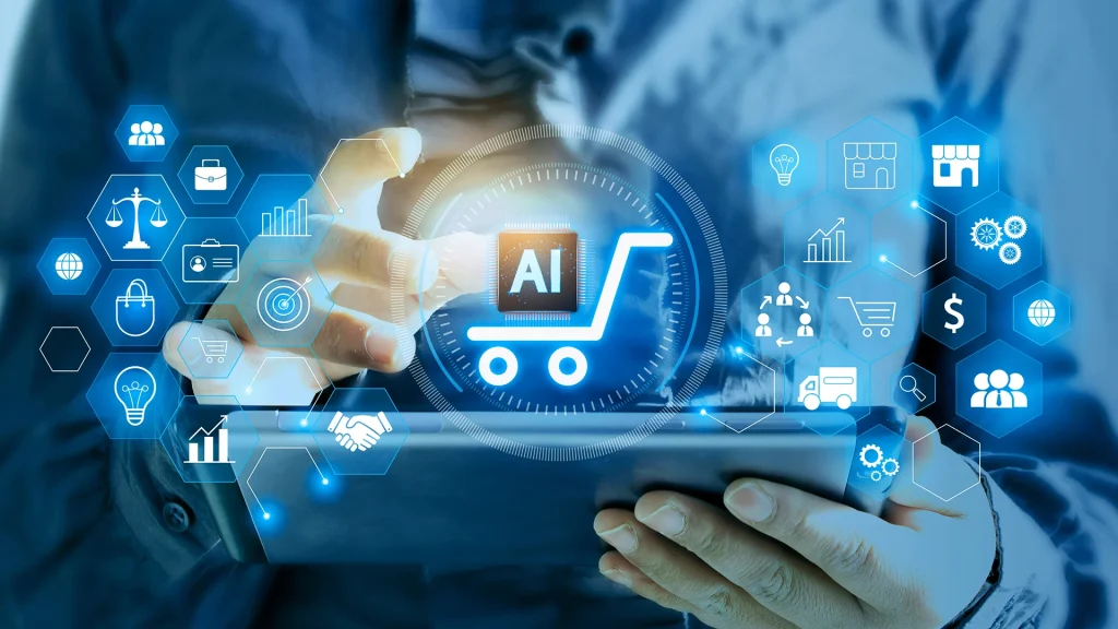 AI in e-commerce, e-commerce landscape, e-commerce companies, AI technology, e-commerce platforms, AI-powered customer support, e-commerce businesses, AI-powered logistics, future of e-commerce, AI-powered tools, e-commerce development