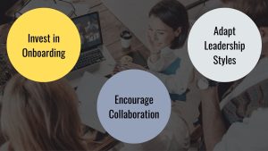 Diversity and Inclusion, Staff Augmentation, Challenges and How to Overcome Them, Miscommunication, cultural clashes, and lack of inclusion, Invest in Onboarding, Encourage Collaboration, Adapt Leadership Styles