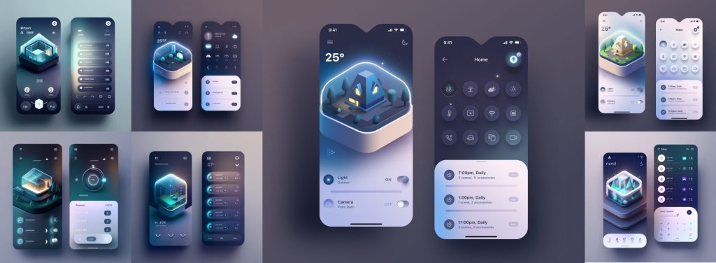 UI design, user interface design, UI design trends, Glassmorphism, Minimalism, Neumorphism, Dark mode, Microinteractions, Typography, AR, Voice interfaces, inclusivity, Animated illustrations, Sustainability, UI, user interface