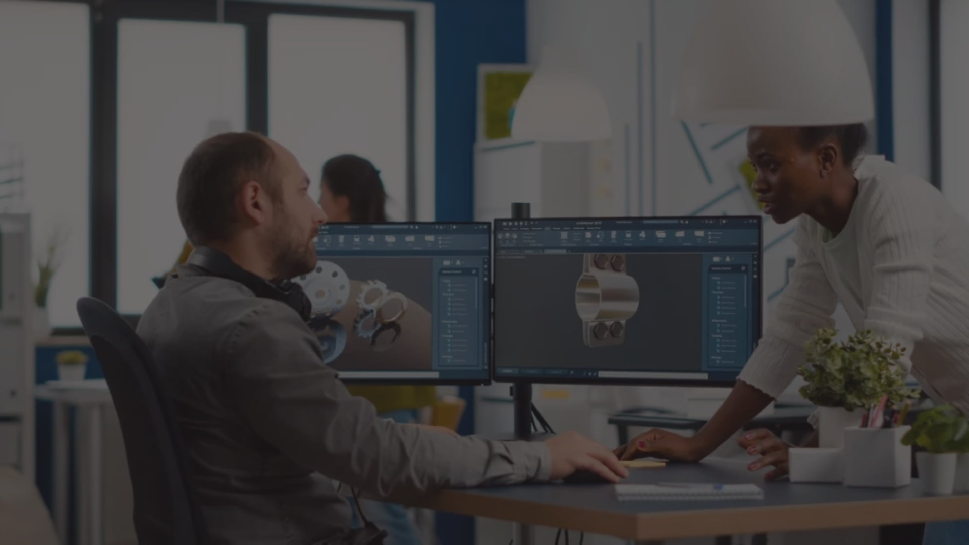 Engineers using CAD automation tools to review plant design at InStandart